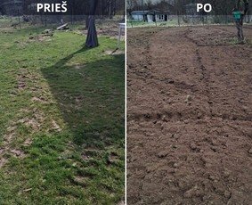 Sklypas prieš ir po frezavimo